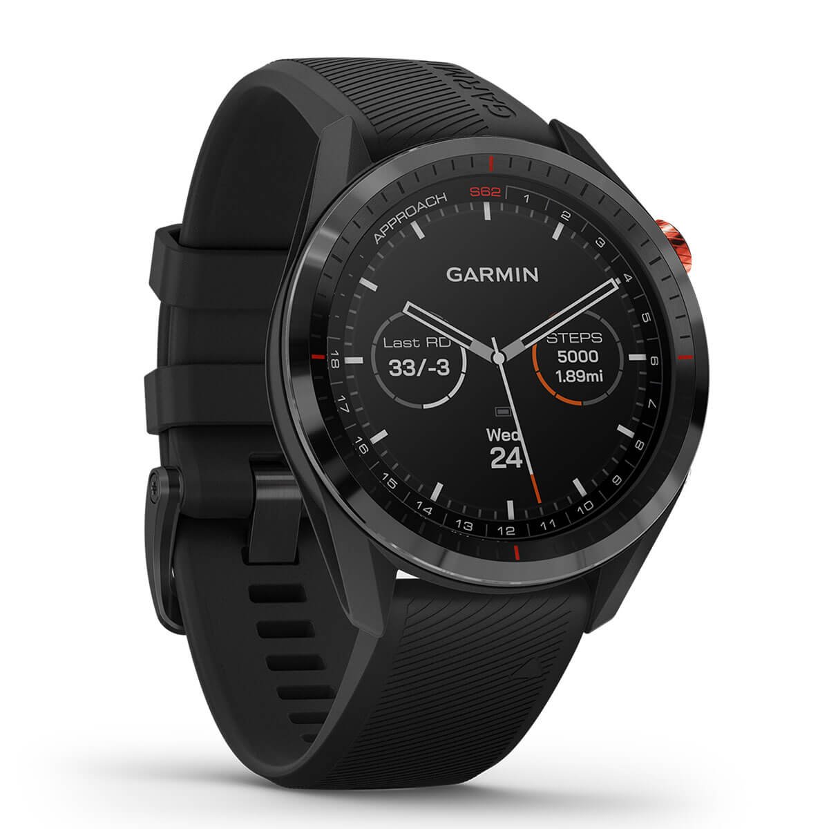 359285 Black Garmin Approach S62 GPS Watch 9c Birdie.lt