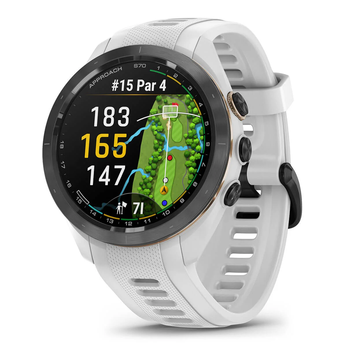 423763 White Garmin Approach S70 42mm Golf GPS Watch 1 Birdie.lt