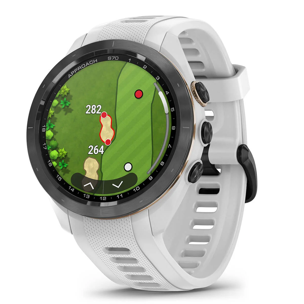 423763 White Garmin Approach S70 42mm Golf GPS Watch 6 Birdie.lt